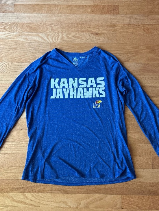 adidas Tops - adidas Blue Kansas Jayhawks Long-Sleeve Performance Tee